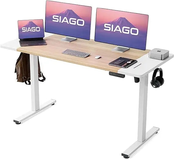 Electric Standing Desk Adjustable – 48 x 24 Inch Sit Stand Up Desk