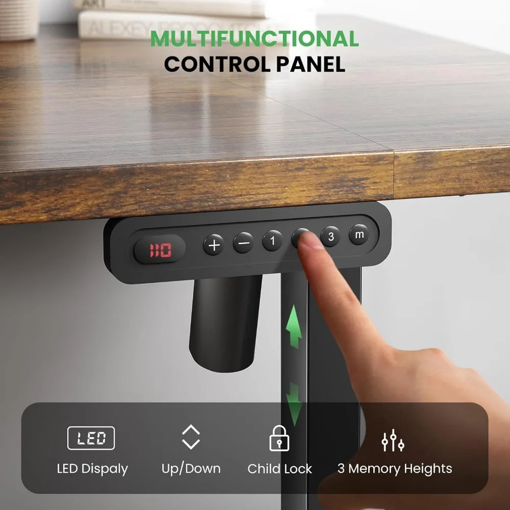Electric Standing Desk Adjustable – 48 x 24 Inch Sit Stand Up Desk
